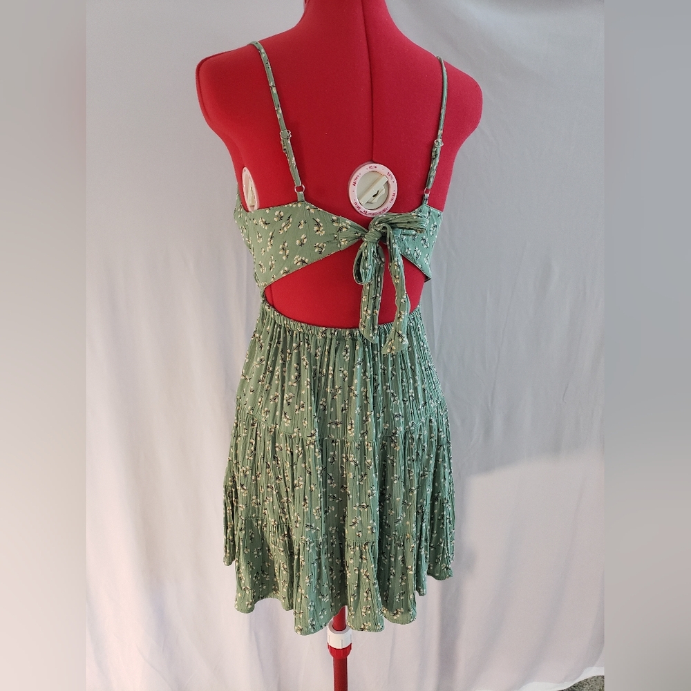 Angie Sage Green Floral Midi Dress - Picture 3 of 6
